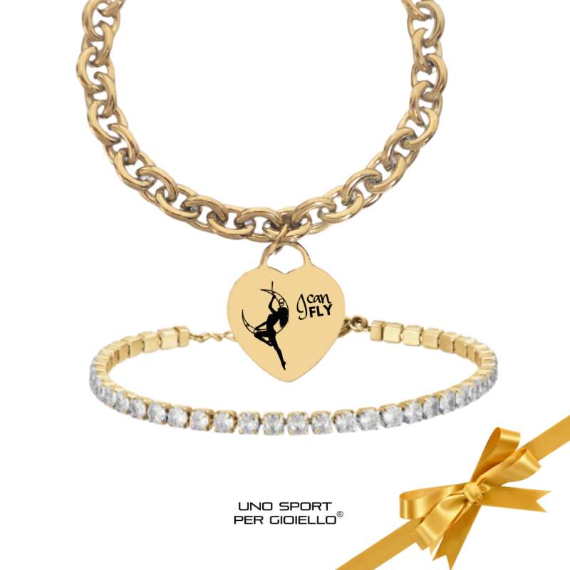 Bracciale Cerchio Aereo - Crystal Box Gold